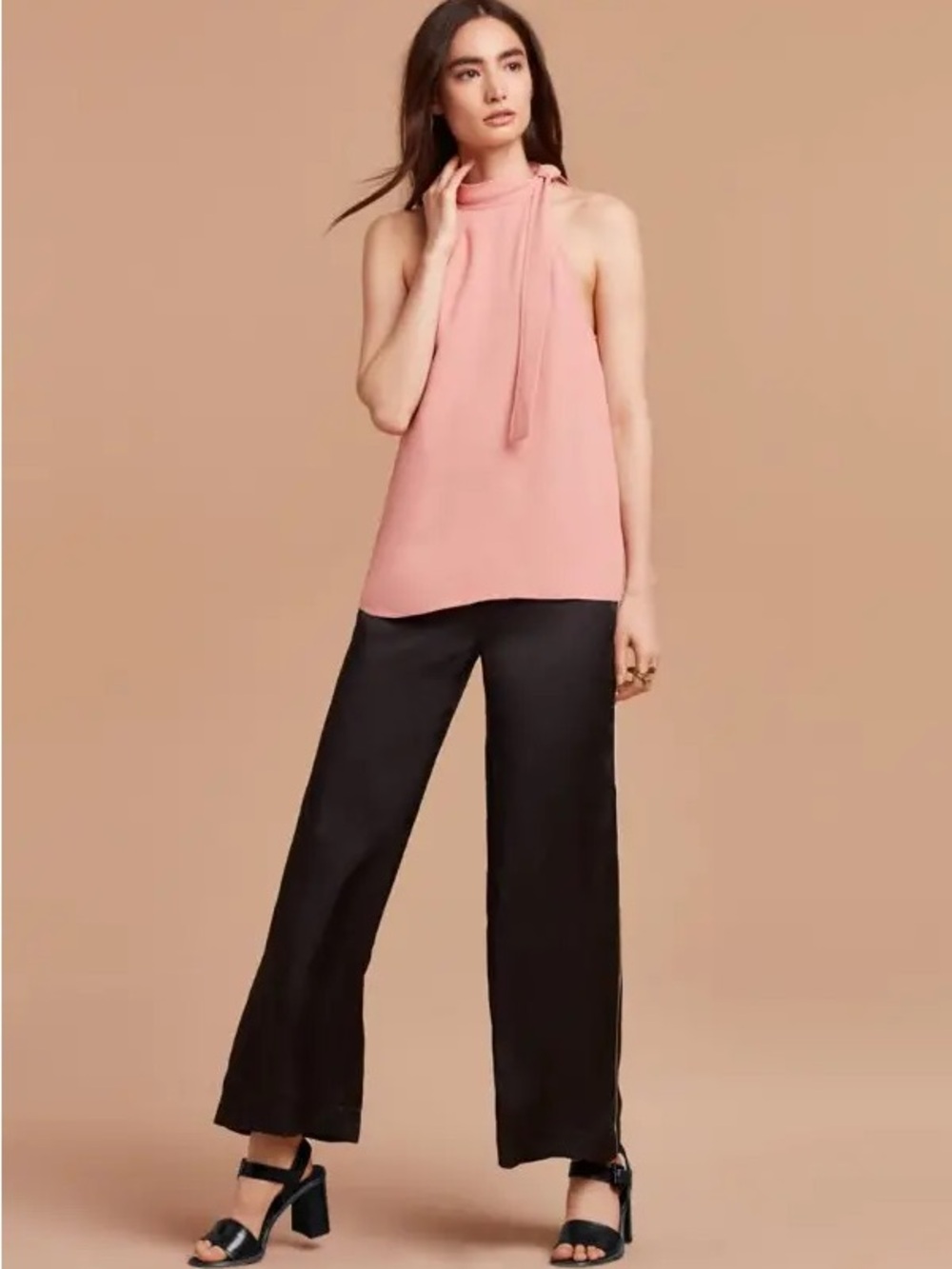 Wilfred • NWT Rose Pink Halluin Blouse High Neck Tank Top